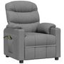 Voir la diapositive 3 : VIDAXL Fauteuil electrique de massage Gris clair Tissu