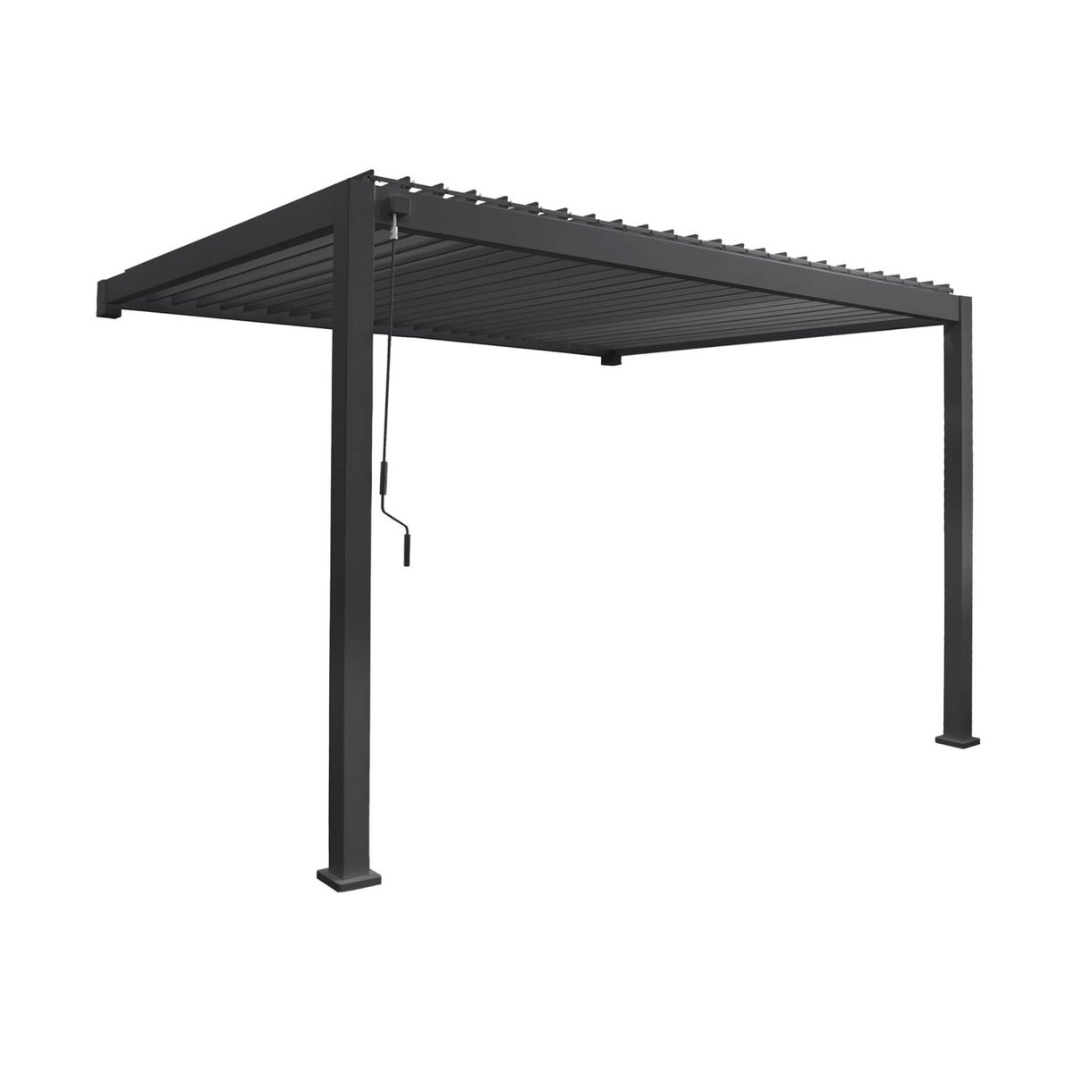 SWEEEK Pergola bioclimatique aluminium adossée lames orientables 4x3m Triomphe
