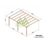 Voir la diapositive 2 : JARDIDECO Pergola adossée en bois massif Orléans 600 x 420 cm - Maderland