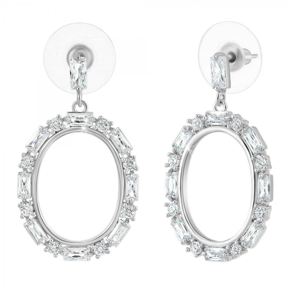 SC CRYSTAL Boucles d'oreilles SC Crystal ornées de Cristaux scintillants