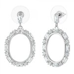 SC CRYSTAL Boucles d'oreilles SC Crystal ornées de Cristaux scintillants