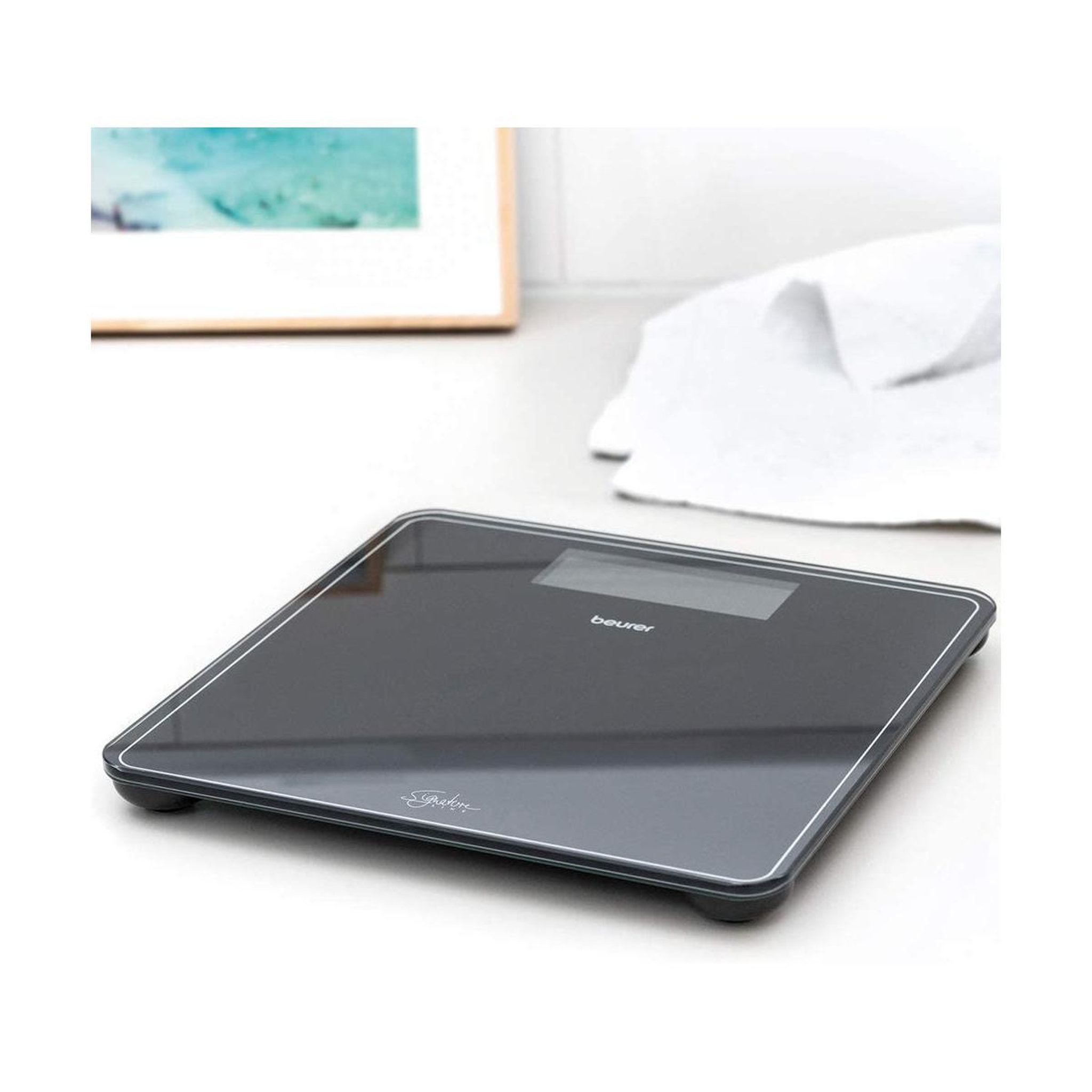 Voir la diapositive 3 : Beurer Beurer gs 400 carré noir pèse-personne électronique