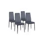 Voir la diapositive 1 : Lot de 4 chaises en velours JUNE