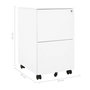 Voir la diapositive 6 : VIDAXL Classeur mobile Blanc 39x45x67 cm Acier