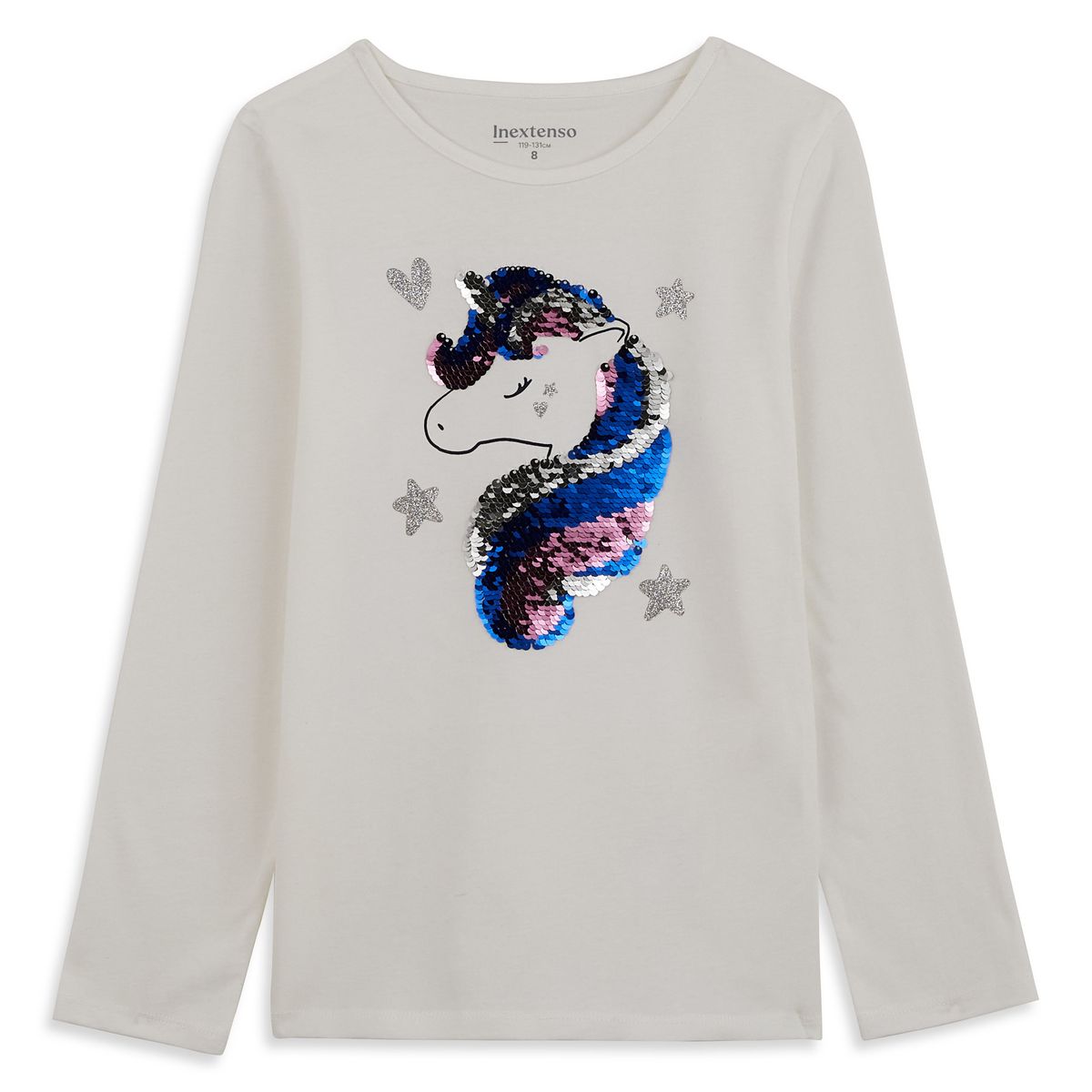 INEXTENSO T-shirt manches longues blanc fille 