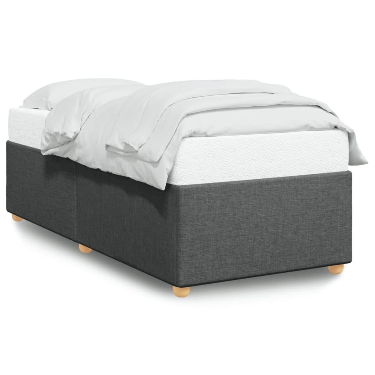 VIDAXL Cadre de lit sans matelas gris fonce 80x200 cm tissu
