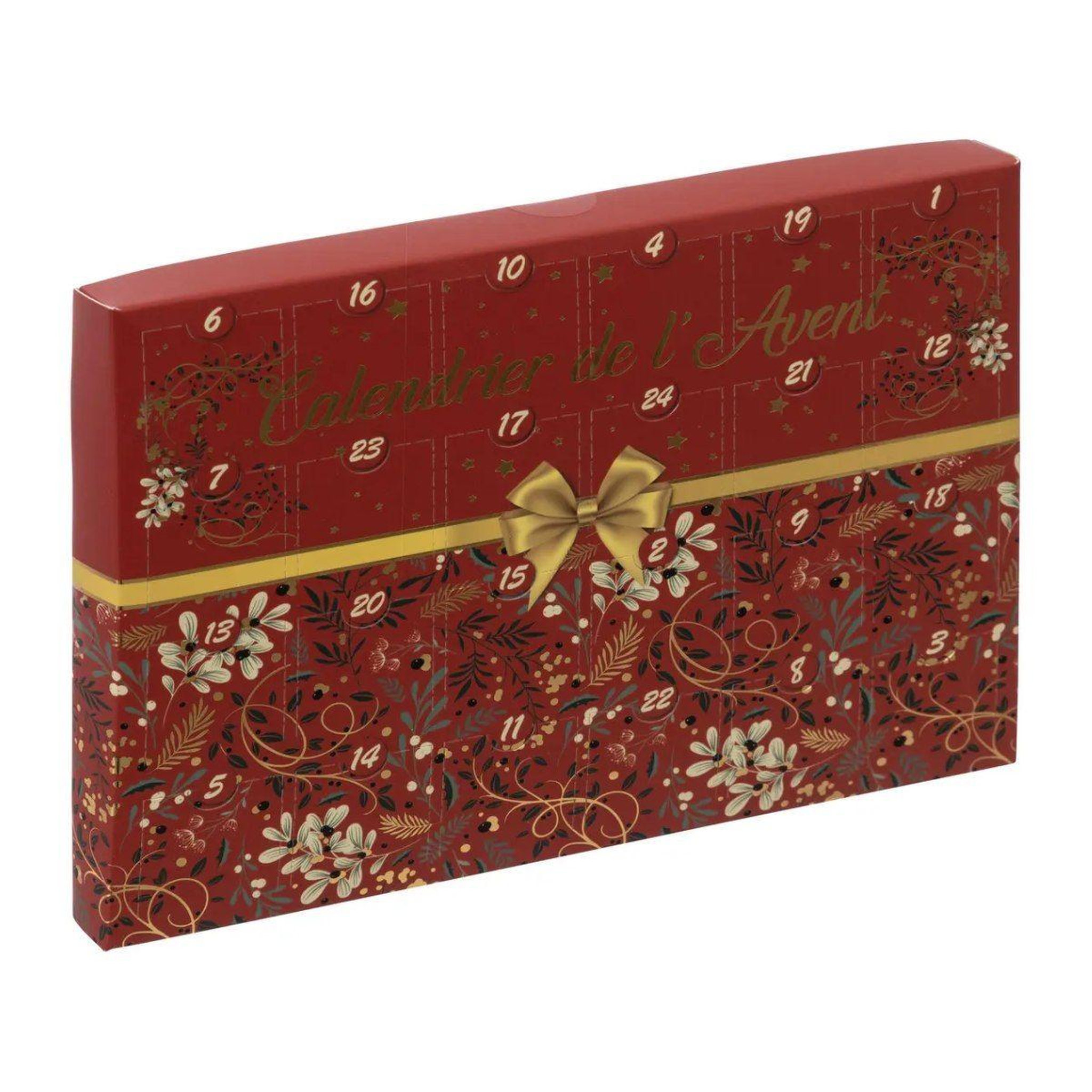 Voir la diapositive 1 : ATMOSPHERA Calendrier de l'avent  bijoux  21cm rouge