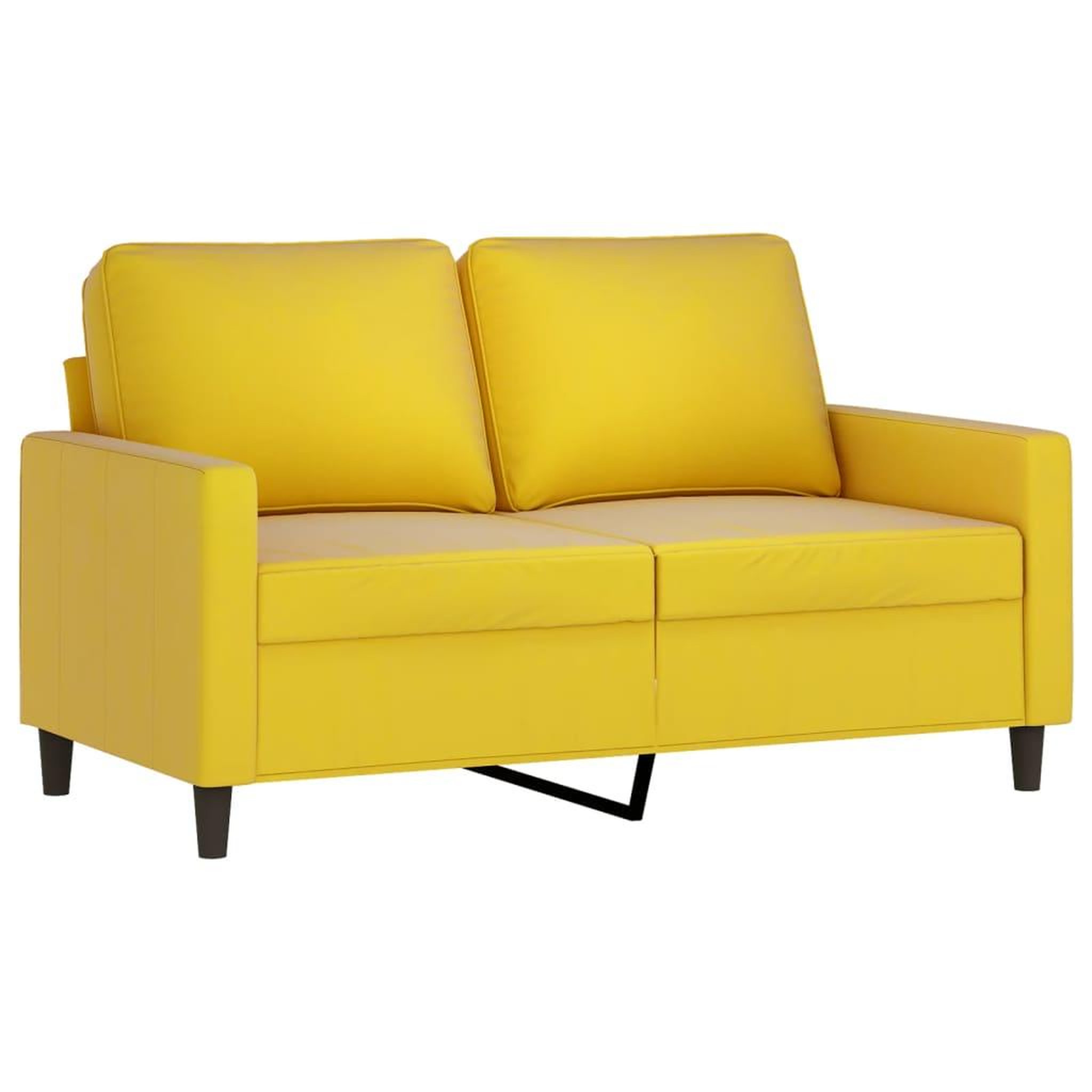 Voir la diapositive 4 : VIDAXL Ensemble de canapes 3 pcs avec coussins Jaune Velours
