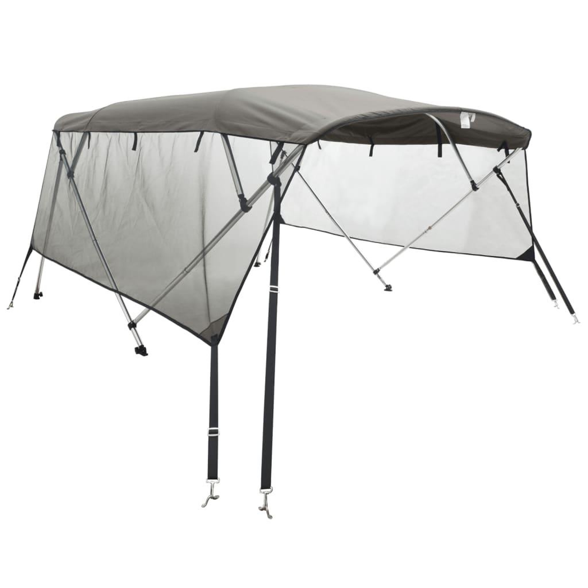 Voir la diapositive 2 : VIDAXL Toit bimini a 4 arceaux parois en maille 243x(170-182)x137 cm