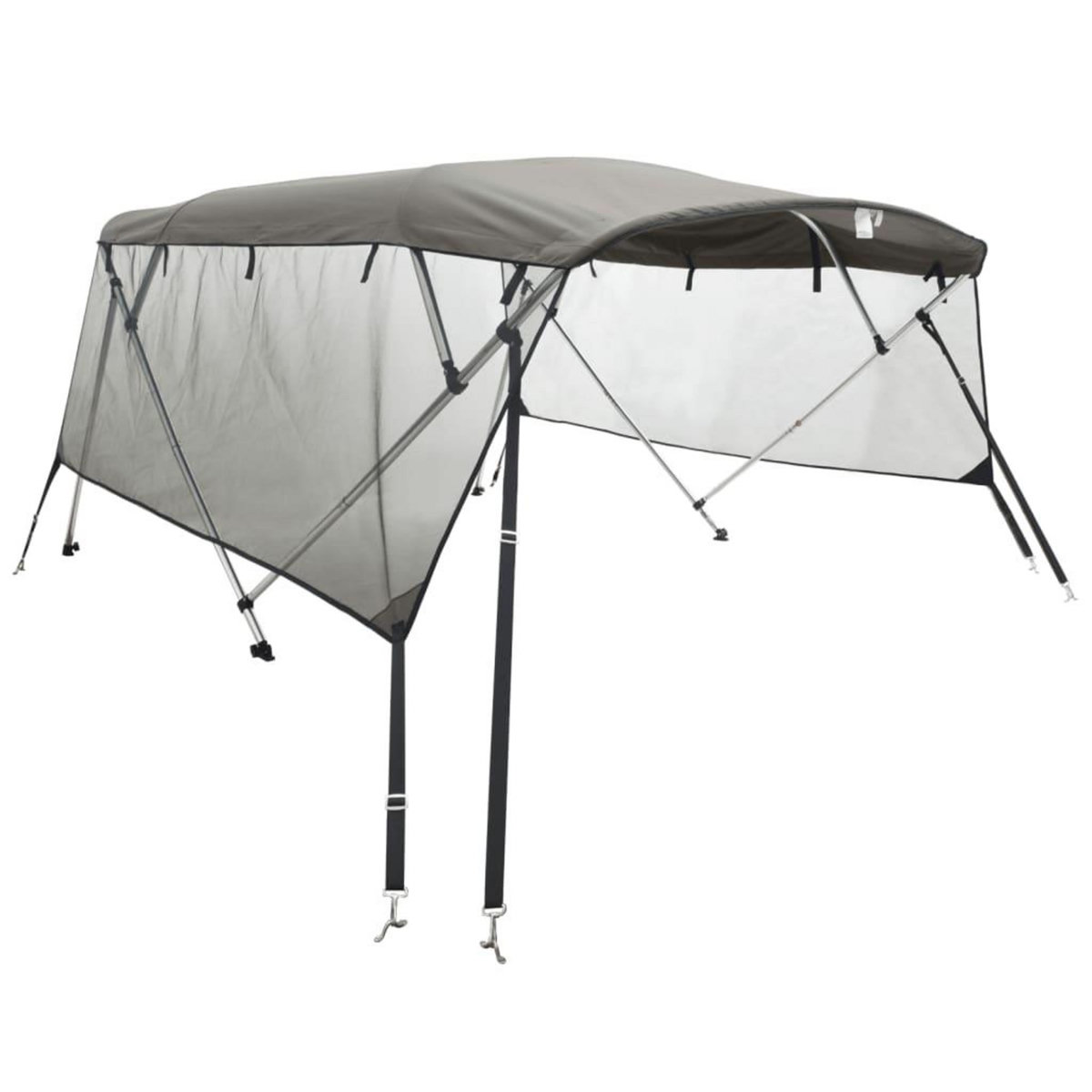VIDAXL Toit bimini a 4 arceaux parois en maille 243x(170-182)x137 cm