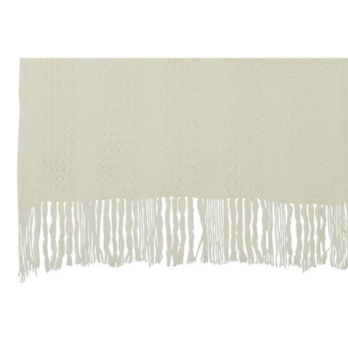 Paris Prix Plaid Déco Tricot  Abby  143x195cm Blanc