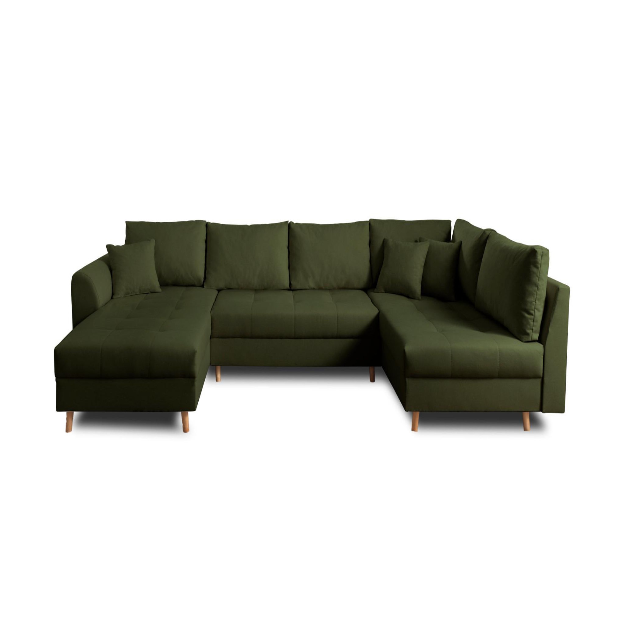 Voir la diapositive 6 : LISA DESIGN Rune - canapé panoramique - avec pouf d'appoint - 7 places - style scandinave - droit