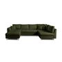 Voir la diapositive 6 : LISA DESIGN Rune - canapé panoramique - avec pouf d'appoint - 7 places - style scandinave - droit