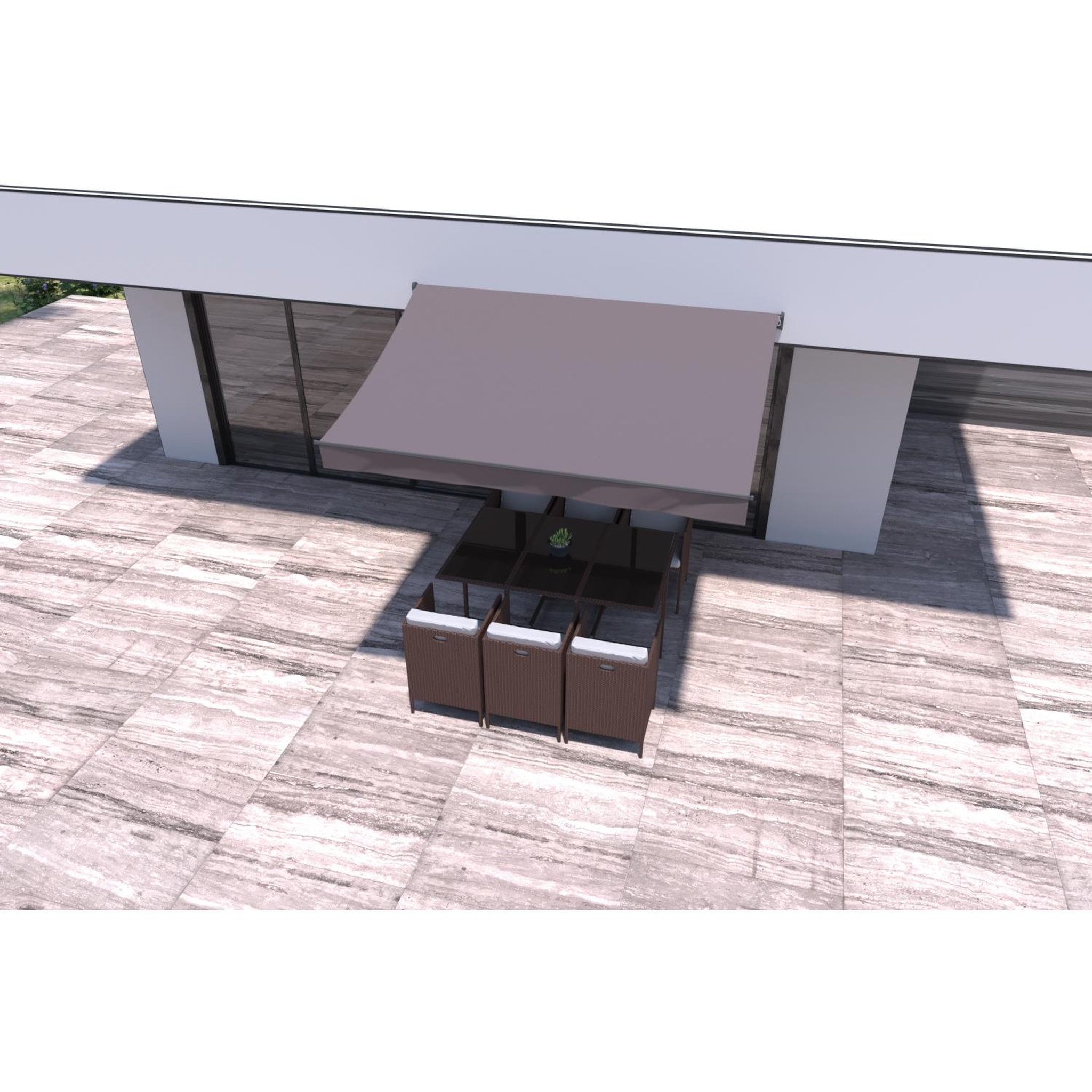 Voir la diapositive 5 : CONCEPT USINE Store banne 3 x 2 m taupe adro