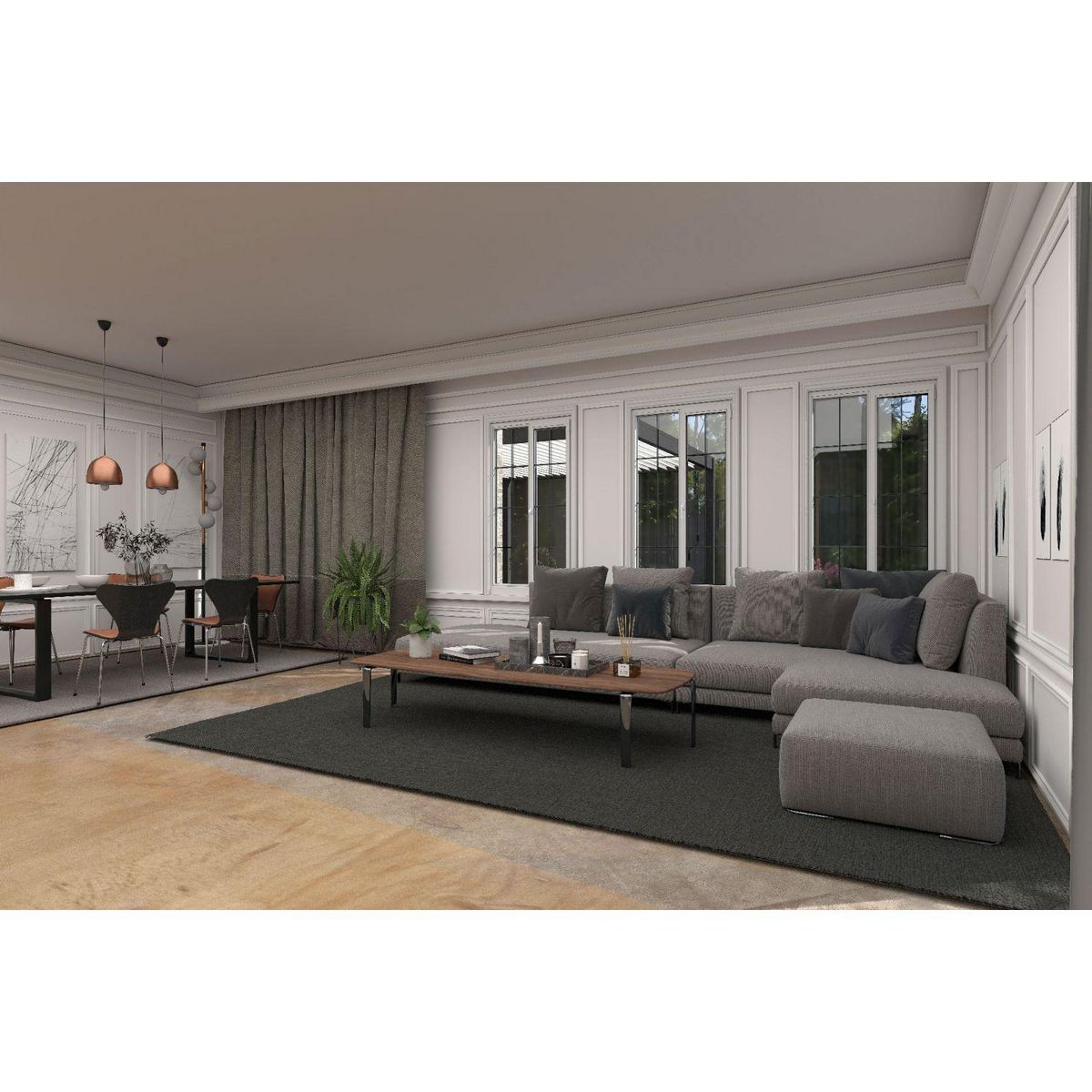 Pergola Bioclimatique autoportée 4x4 m - Aluminium - Anthracite/blanc - VS OmBREA®