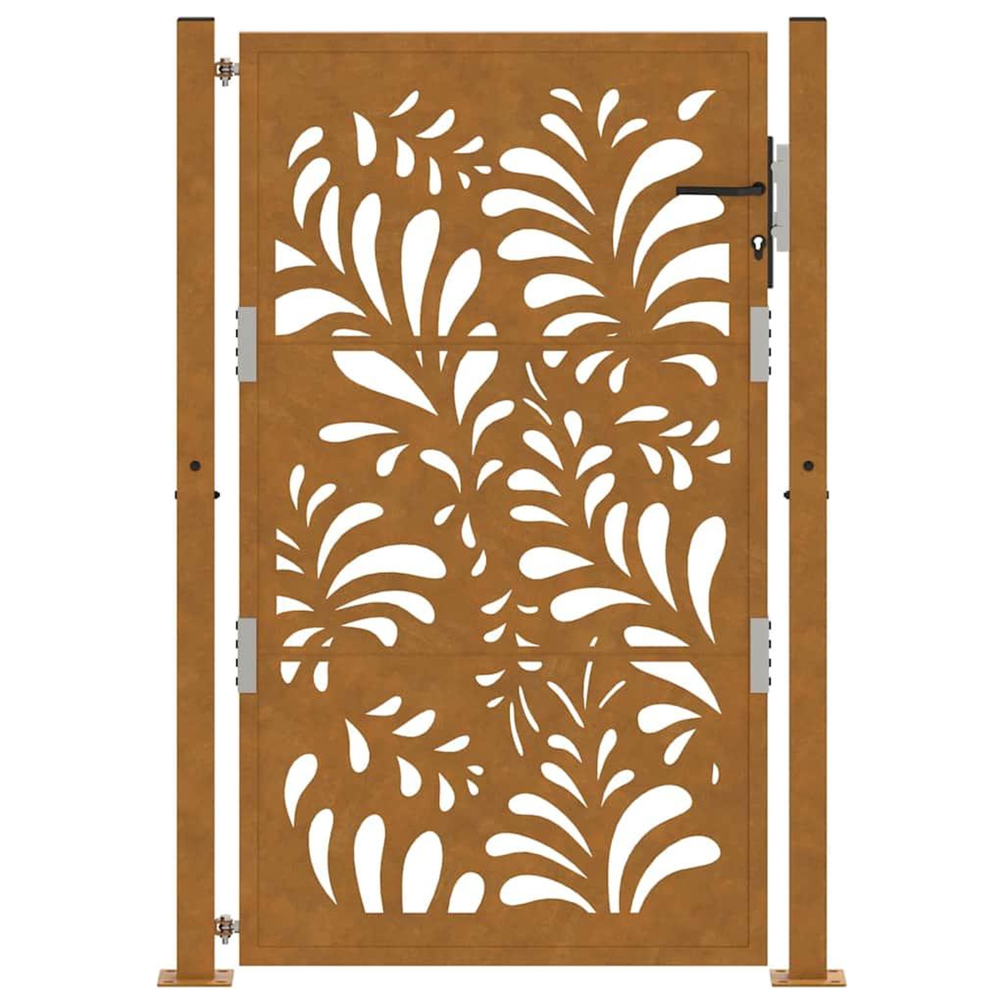 Voir la diapositive 4 : VIDAXL Porte de jardin acier resistant aux intemperies design vagues