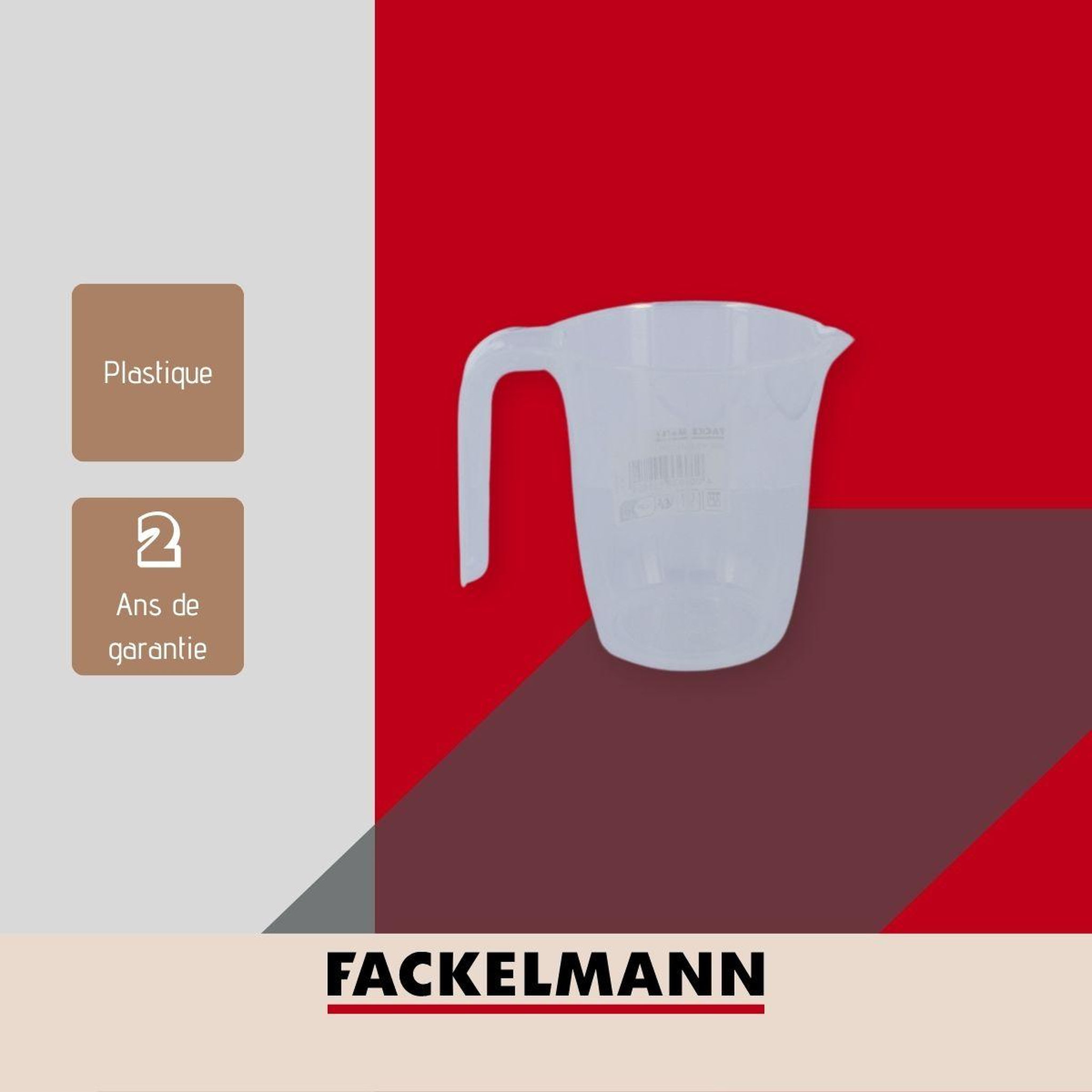 Voir la diapositive 4 : Fackelmann Verre doseur 500 ml en plastique transparent fackelmann basic