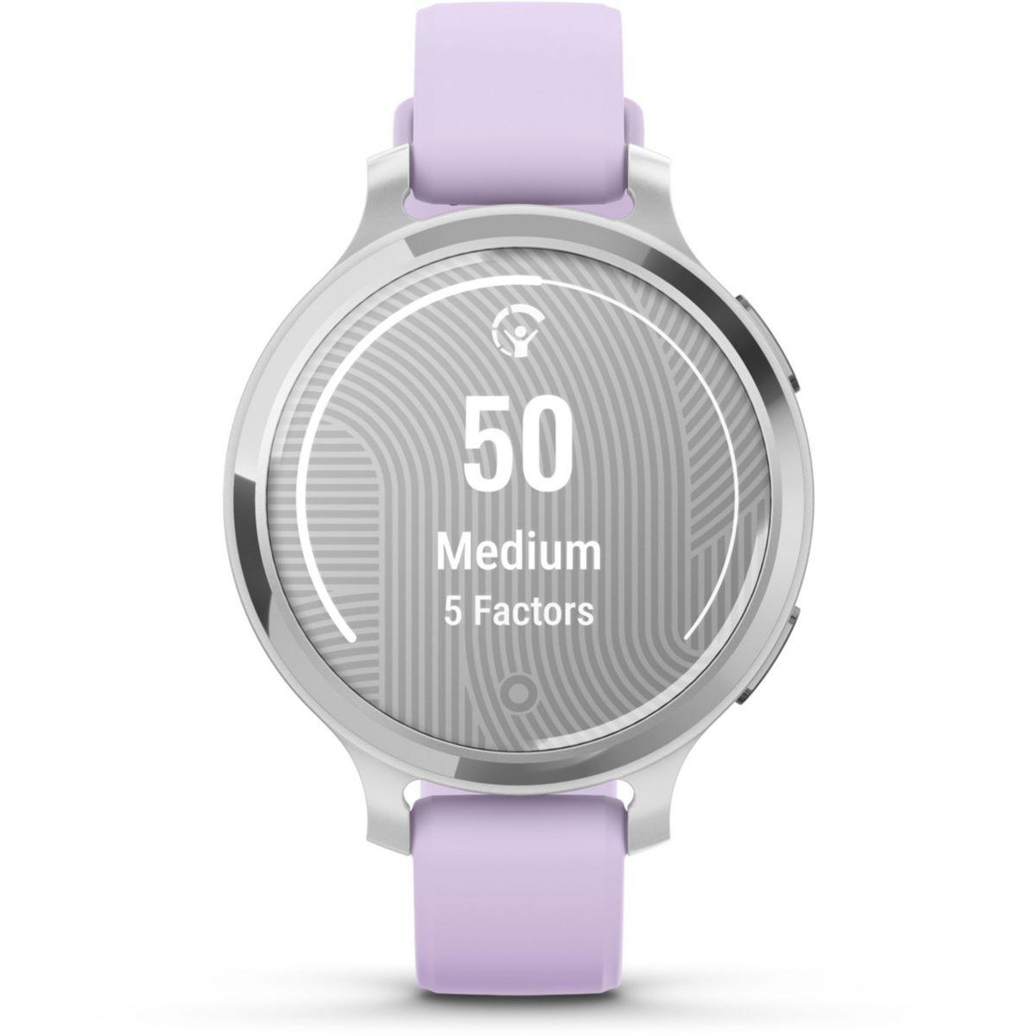 Voir la diapositive 2 : GARMIN Montre sport Lily 2 Active Silver Silicone lilas