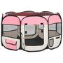 Voir la diapositive 2 : VIDAXL Parc pliable pour chien avec sac de transport Rose 110x110x58cm
