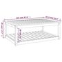 Voir la diapositive 6 : VIDAXL Table de jardin blanc 121x82,5x45 cm bois massif de pin