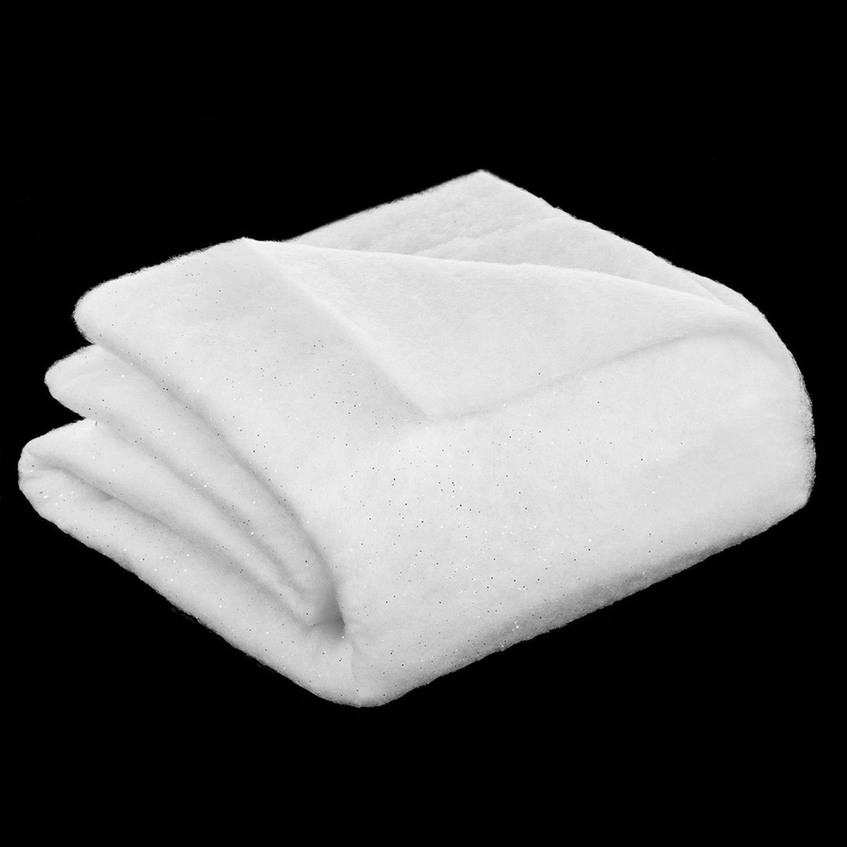 FEERIC LIGHT & CHRISTMAS Tapis pour sapin de Noël carré Paillettes - L. 100 x l. 100 cm - Blanc