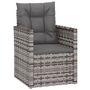 Voir la diapositive 3 : VIDAXL Mobilier d'exterieur 3 pcs avec coussins Resine tressee Gris