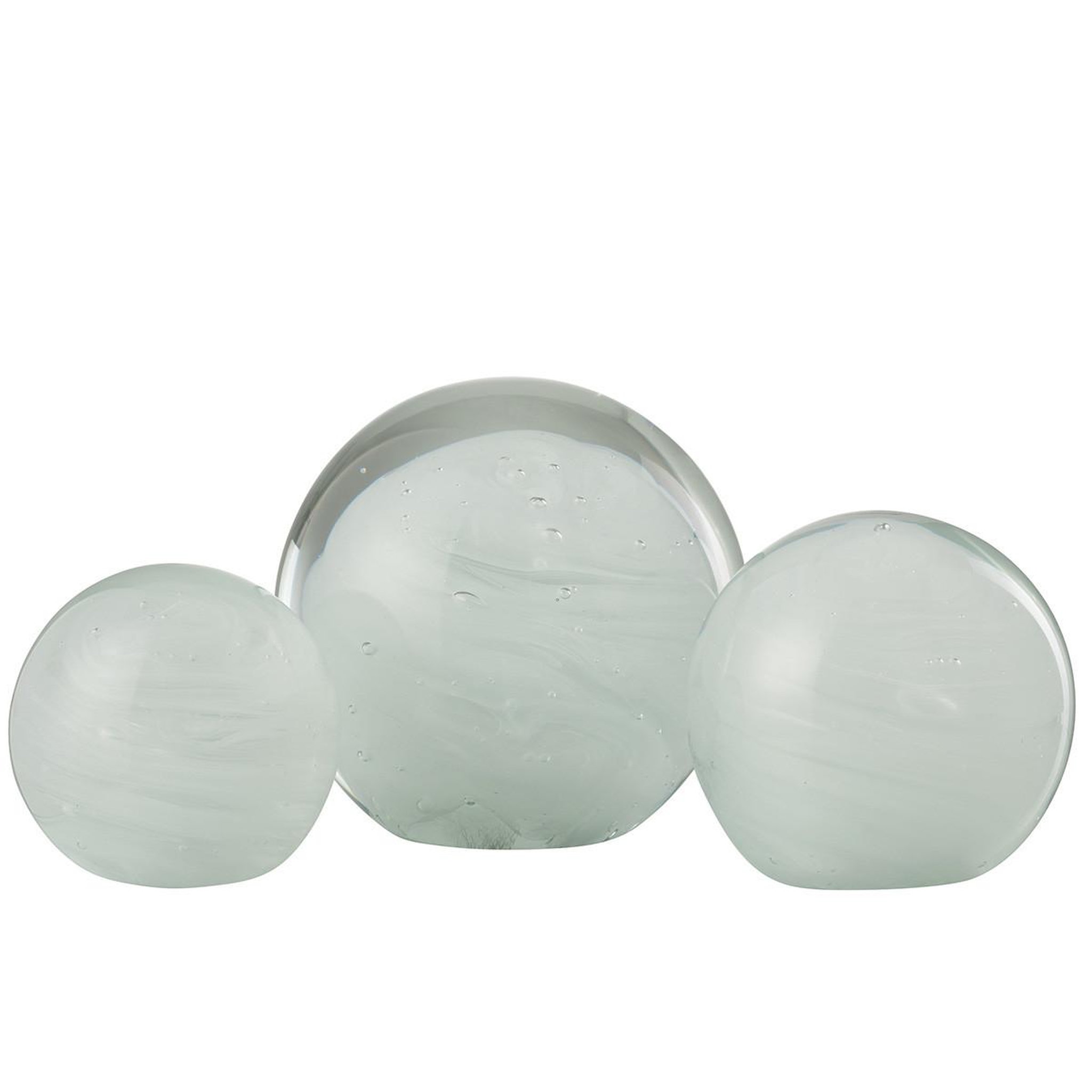 Voir la diapositive 2 : J-LINE Presse-papier en verre  twister  13cm blanc