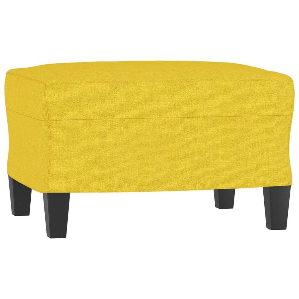 VIDAXL Canape a 3 places avec repose-pieds Jaune clair 180 cm Tissu