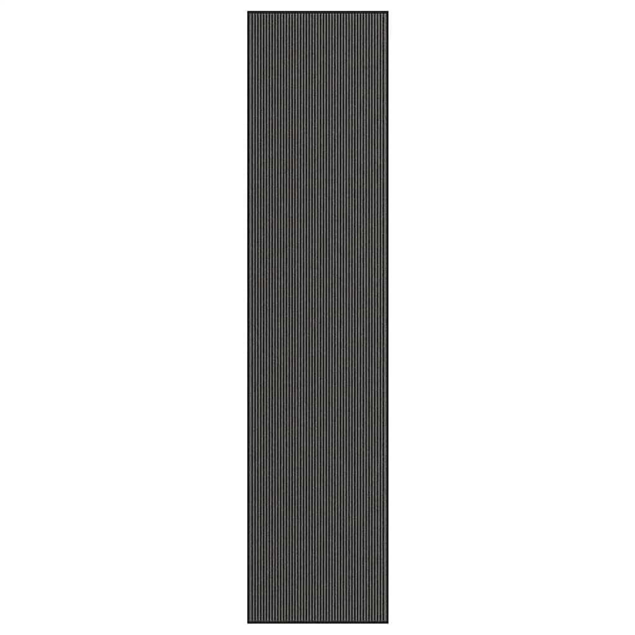 VIDAXL Paillasson noir et gris a rayures 115x500 cm