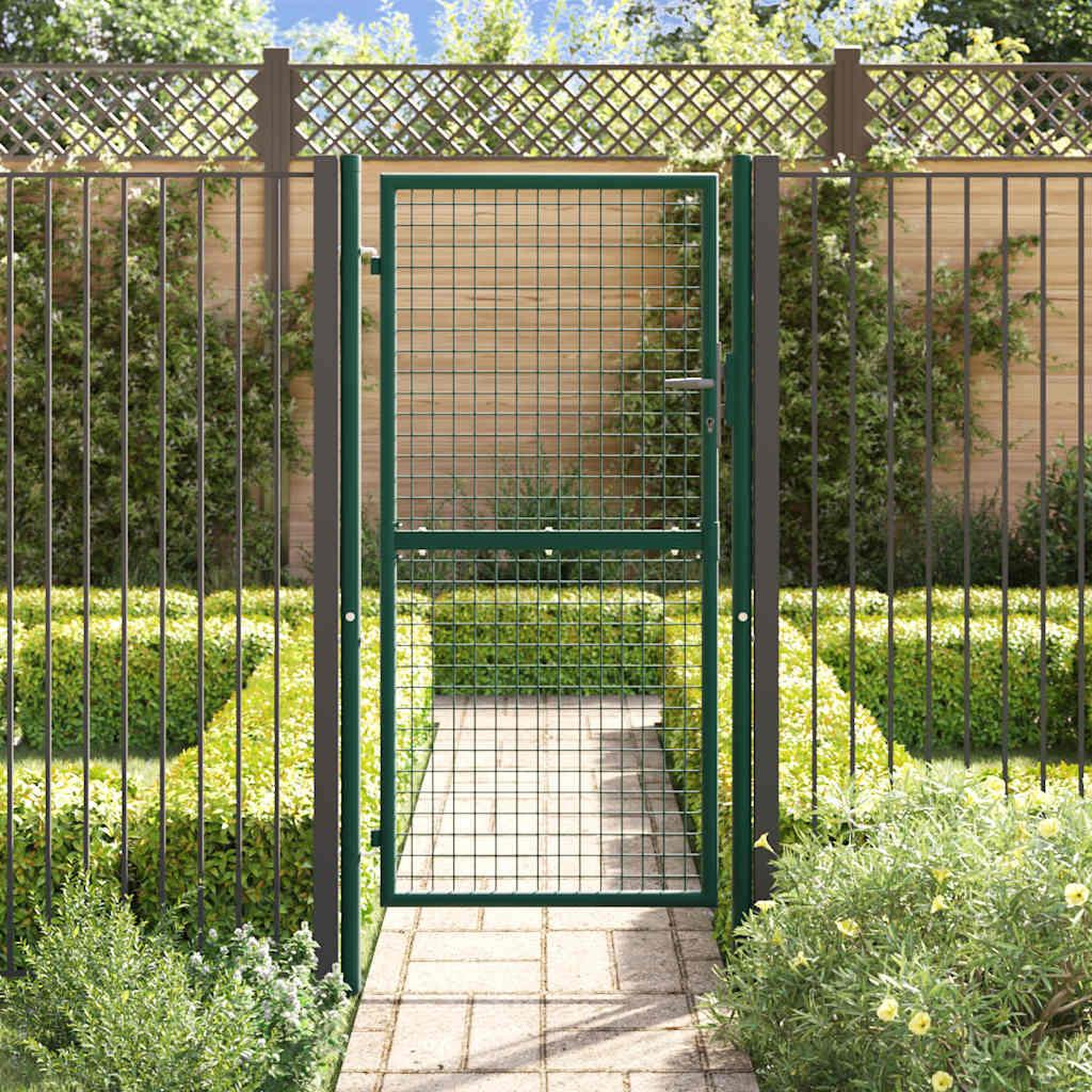 Voir la diapositive 3 : VIDAXL Portail de cloture en acier 100x175 cm vert