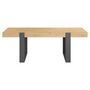 Voir la diapositive 4 : Table de séjour fixe style industriel L224cm TRAVEL 