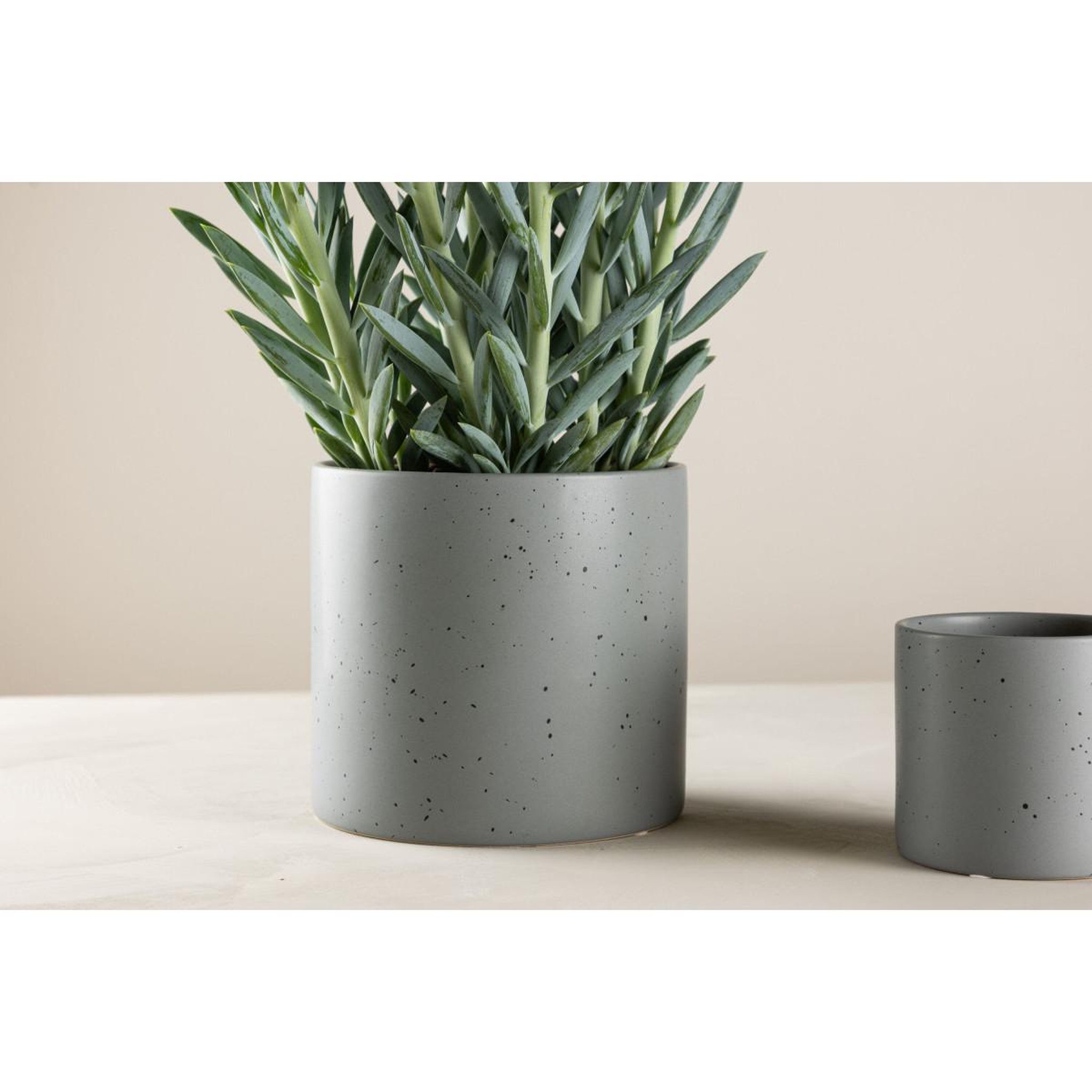 Voir la diapositive 4 : Paris Prix Pot Déco en Céramique  Sane  18cm Gris Foncé