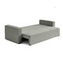 Voir la diapositive 3 : BEST MOBILIER Topaze - canapé 3 places - convertible avec coffre - en tissu velours relief
