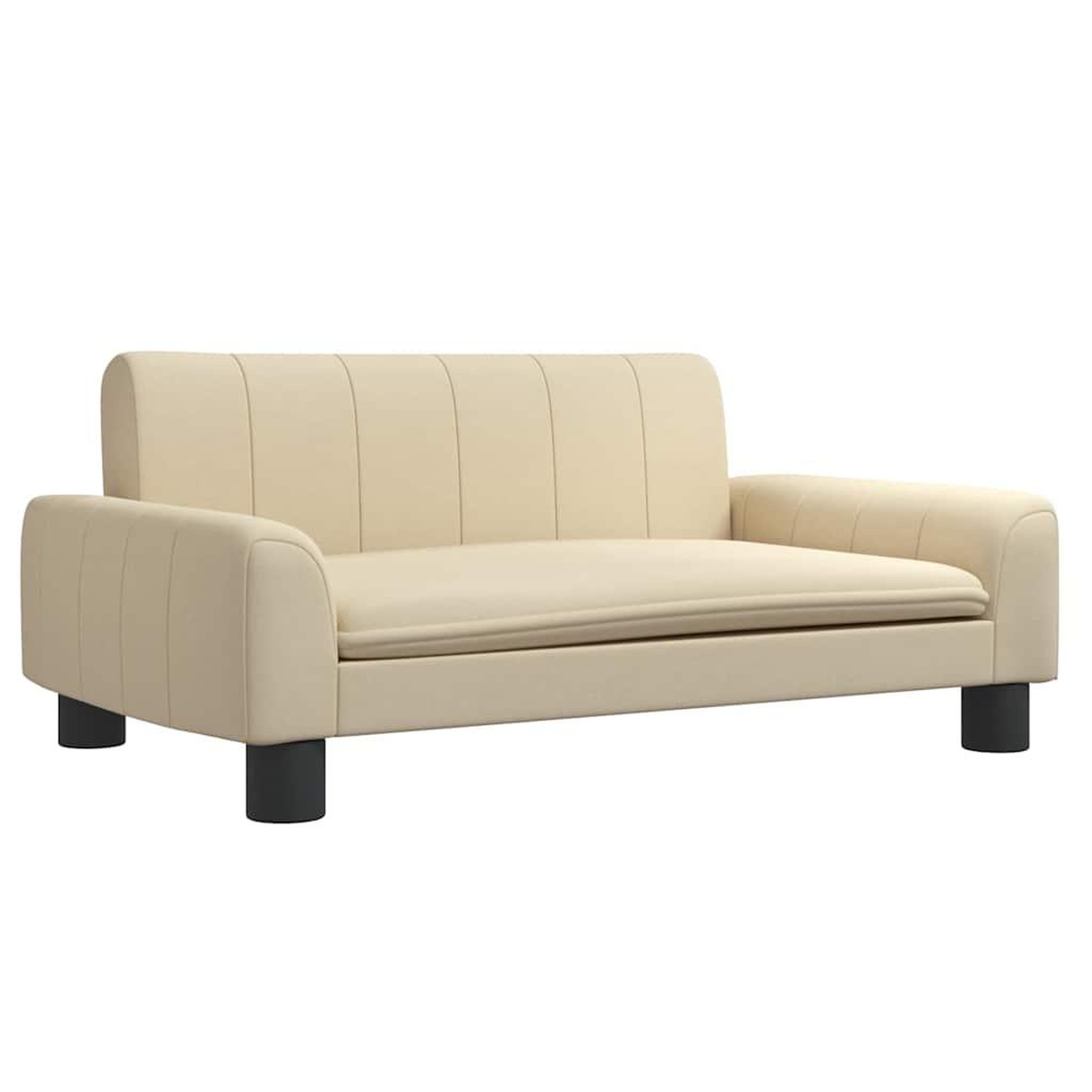 Voir la diapositive 2 : VIDAXL Lit pour chien creme 70x45x30 cm tissu