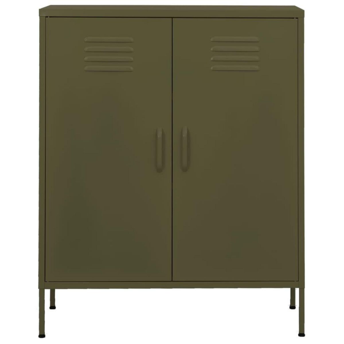 VIDAXL Armoire de rangement Vert olive 80x35x101,5 cm Acier