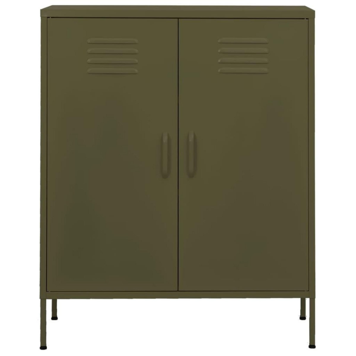 VIDAXL Armoire de rangement Vert olive 80x35x101,5 cm Acier