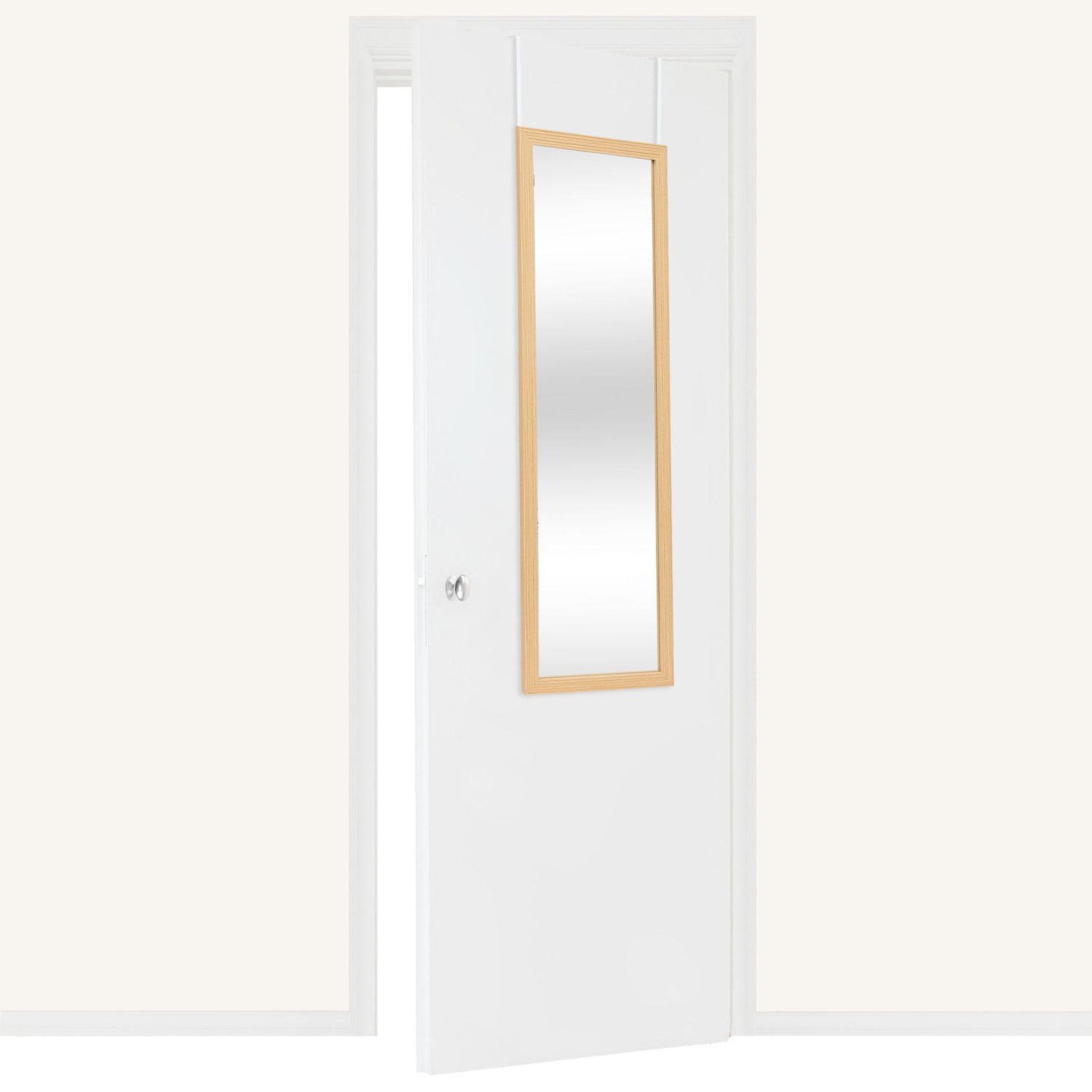 Voir la diapositive 2 : FIVE Miroir de porte à suspendre en bois TASSO - Beige
