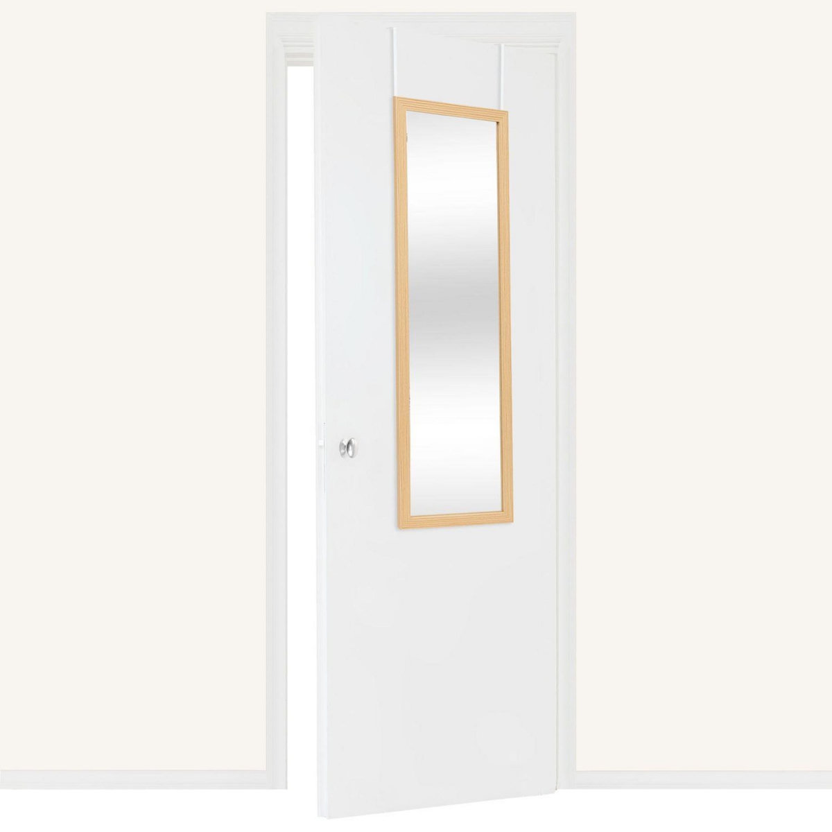 FIVE Miroir de porte à suspendre en bois TASSO - Beige