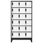 Voir la diapositive 2 : VIDAXL Armoire a casiers Anthracite et blanc 90x40x180 cm Acier