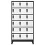 Voir la diapositive 2 : VIDAXL Armoire a casiers Anthracite et blanc 90x40x180 cm Acier