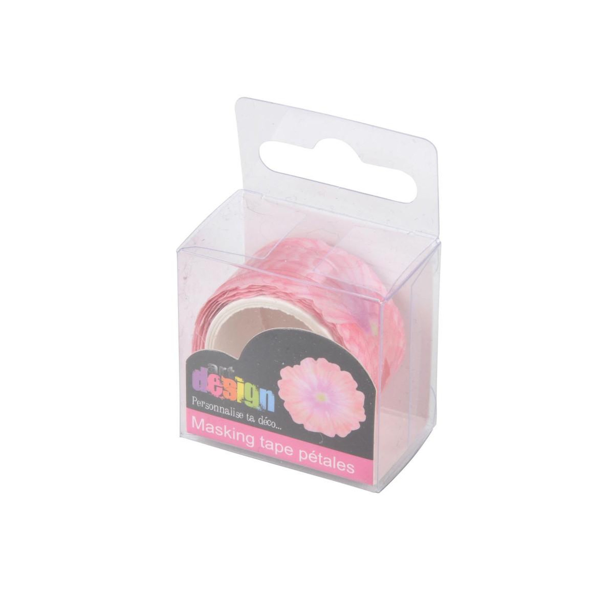 Voir la diapositive 2 : HOMEA Ruban masking tape  200 pétales pivoines  3cm rose