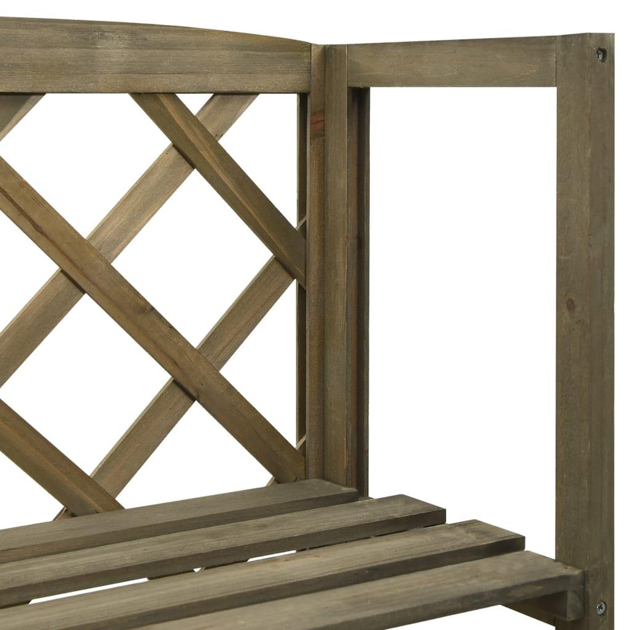 Voir la diapositive 5 : VIDAXL Treillis avec etageres Gris 55x30x140 cm Bois de sapin massif