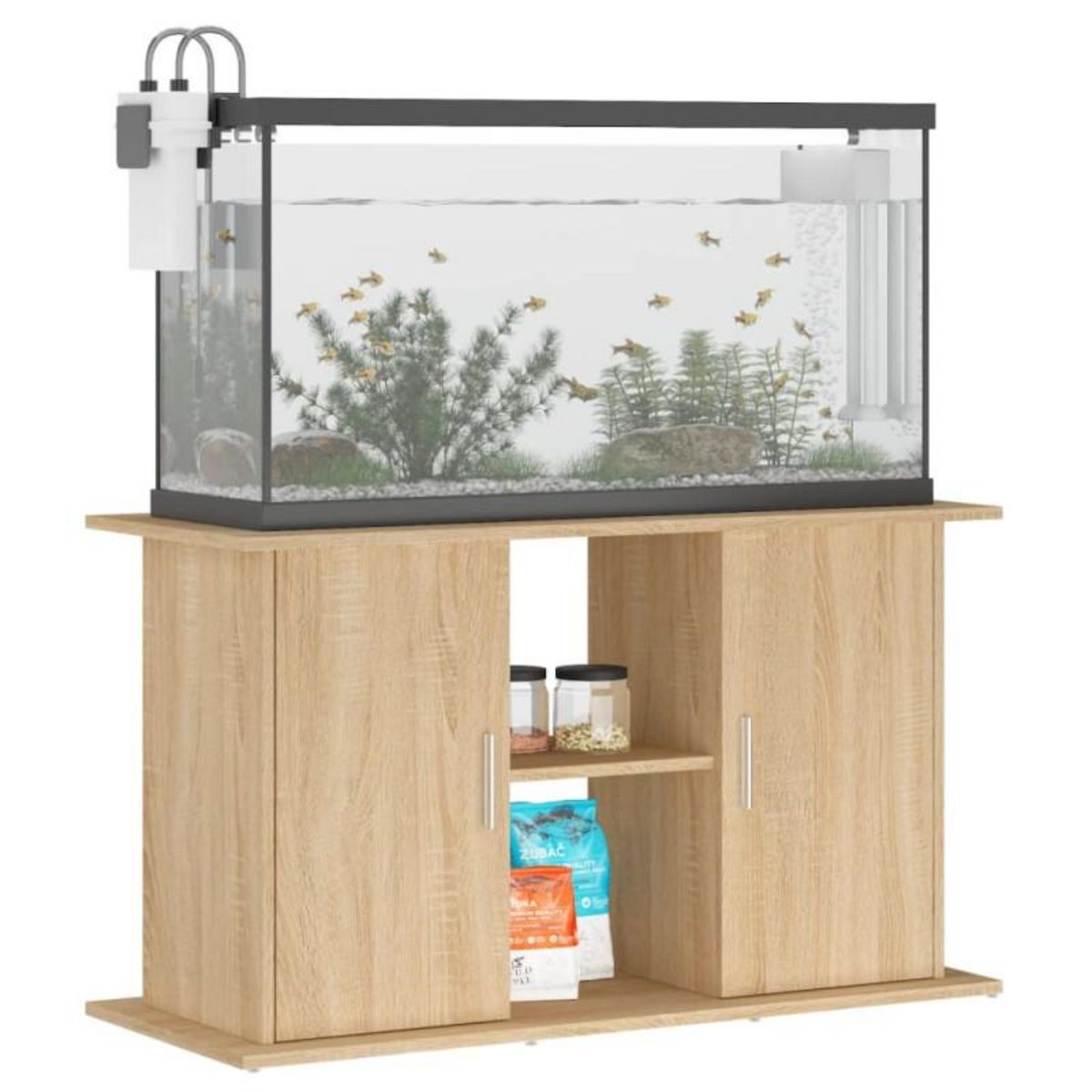 VIDAXL Support d aquarium chêne sonoma 101x41x58 cm bois d ingénierie