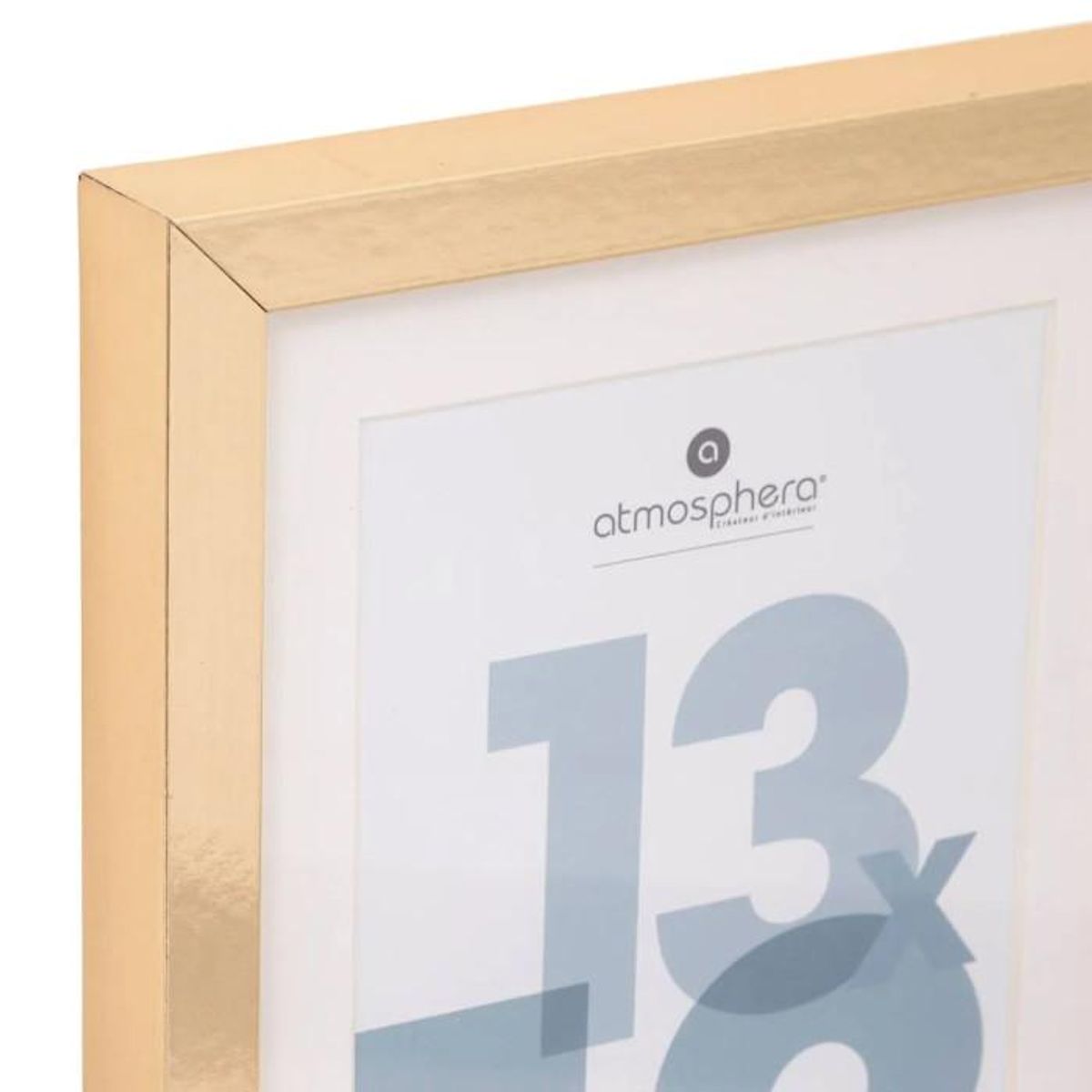 ATMOSPHERA Cadre Photo en Verre  Manu  13x18cm Or