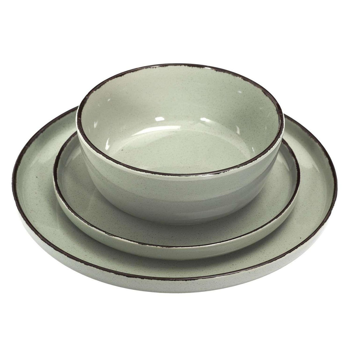 The Home Deco Factory Service vaiselle 12 pièces AU GRES DU TEMPS