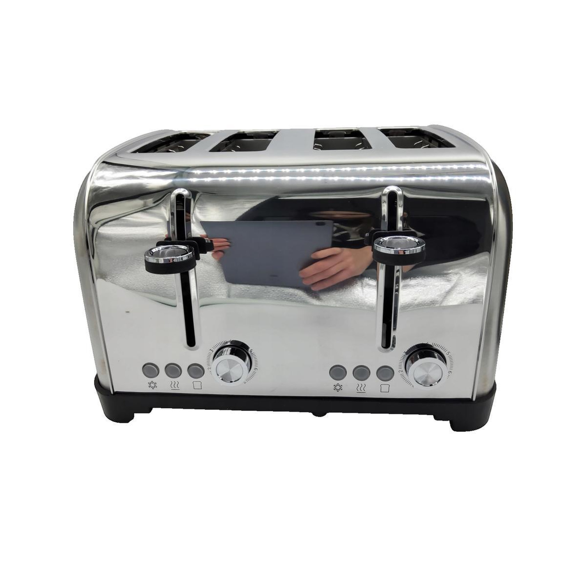 Voir la diapositive 3 : CECOTEC Grille-pain CECOTEC Moderne 4 fentes en acier inoxydable