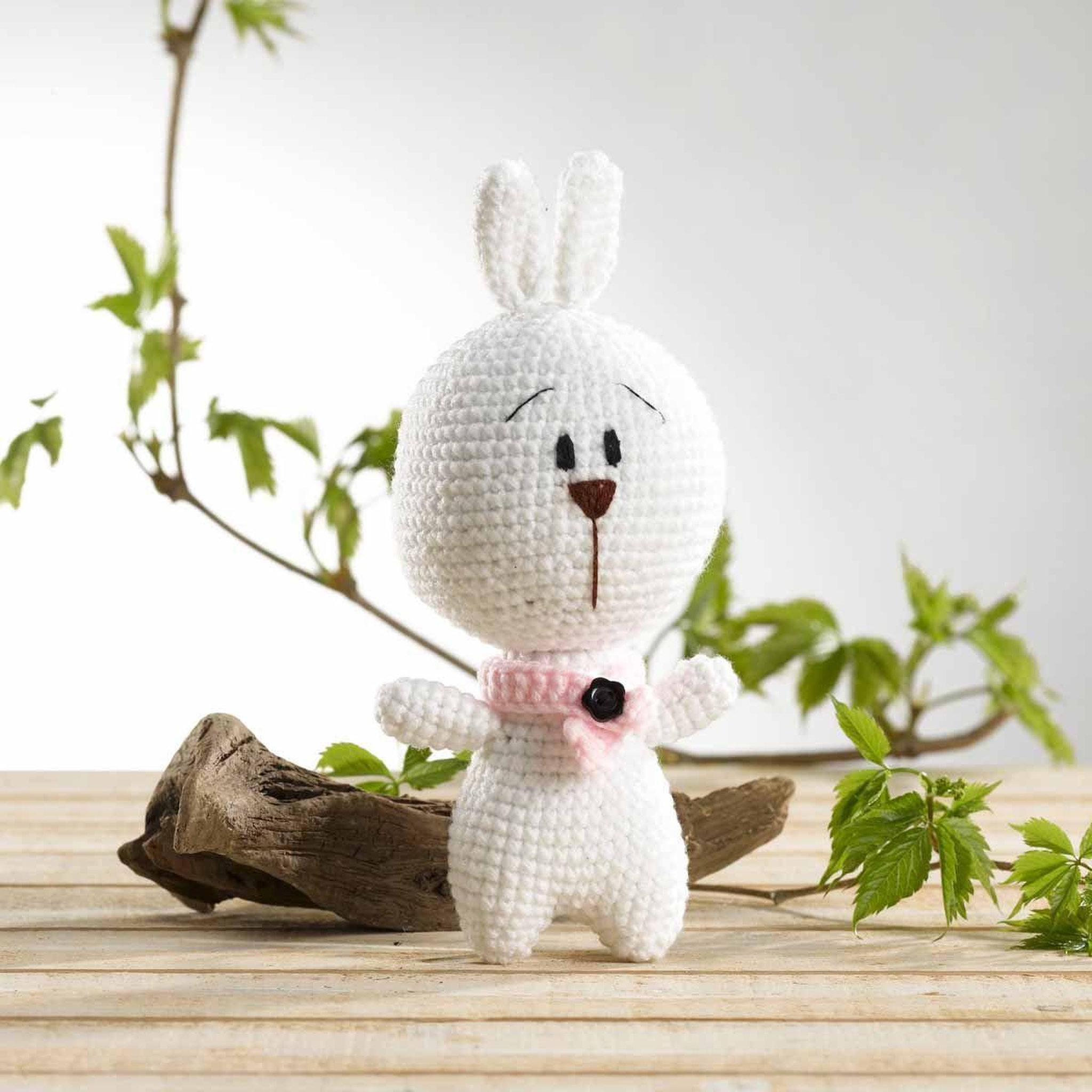 Voir la diapositive 3 : HOMEA Kit Complet Amigurumi  Valentin le Lapin  17cm Blanc