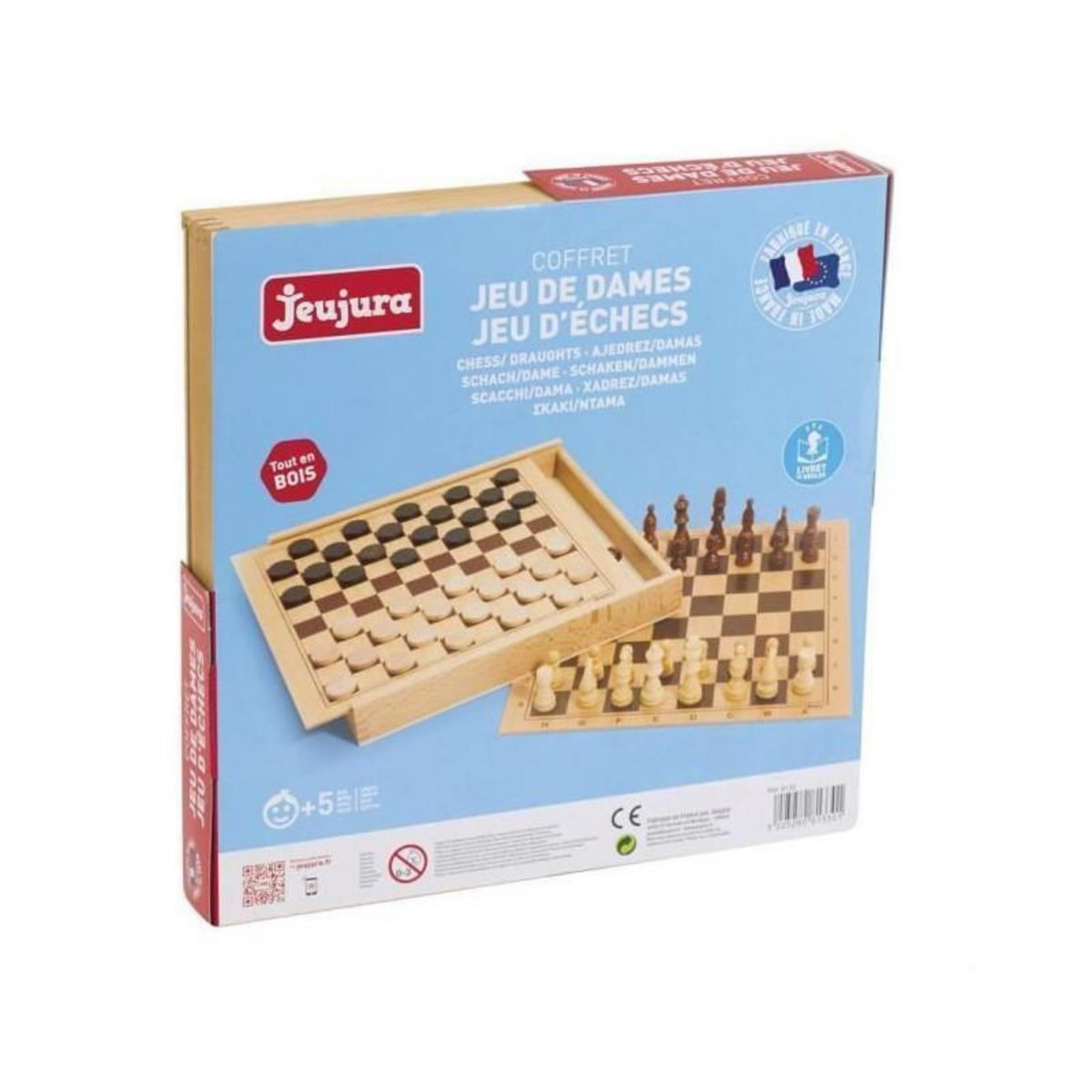 JeuJura Coffret d echecs et de dames