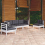 Voir la diapositive 1 : VIDAXL Salon de jardin 5 pcs avec coussins bois de pin massif
