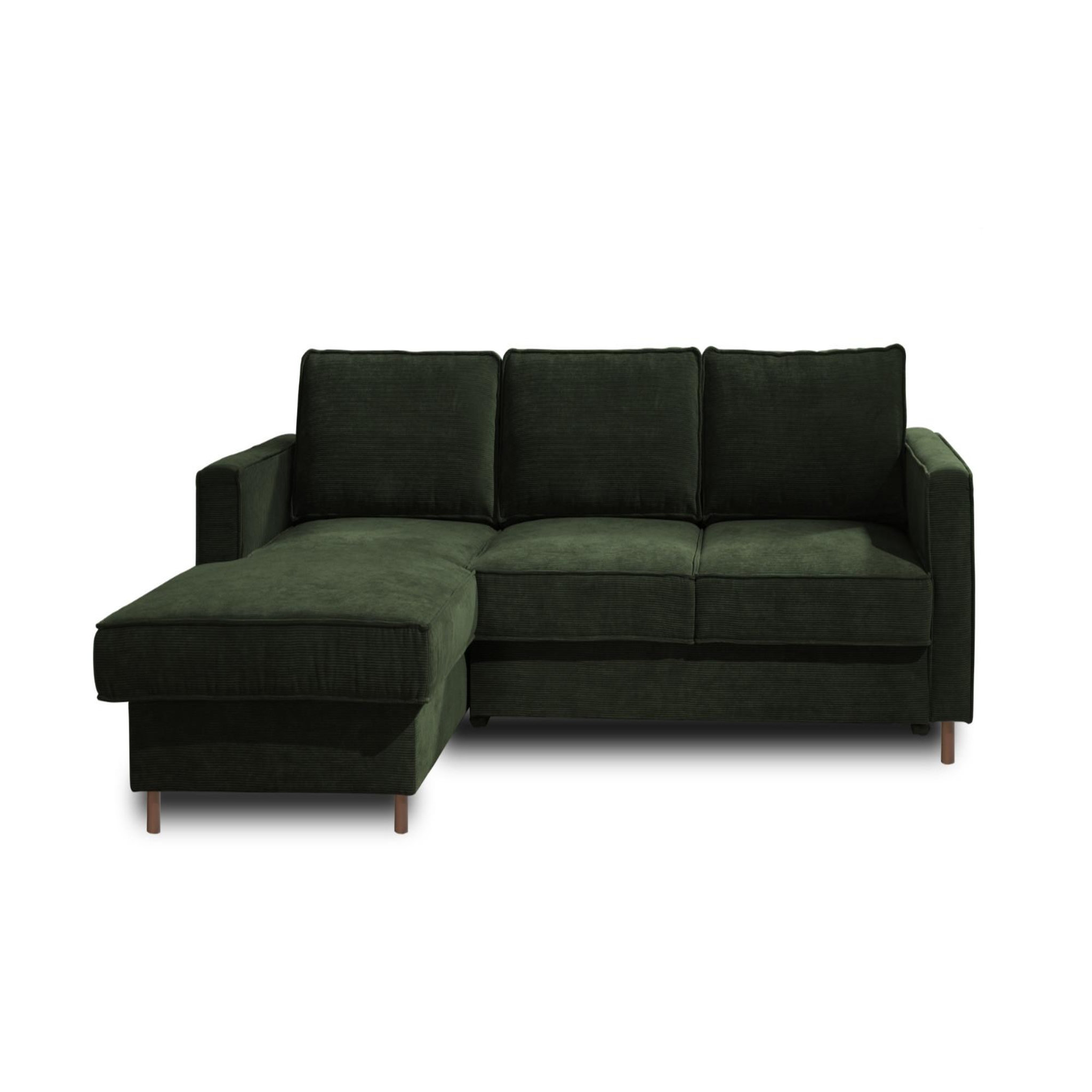 Voir la diapositive 1 : BEST MOBILIER Jake - canapé d'angle gauche - convertible avec coffre - 4 places - en velours côtelé